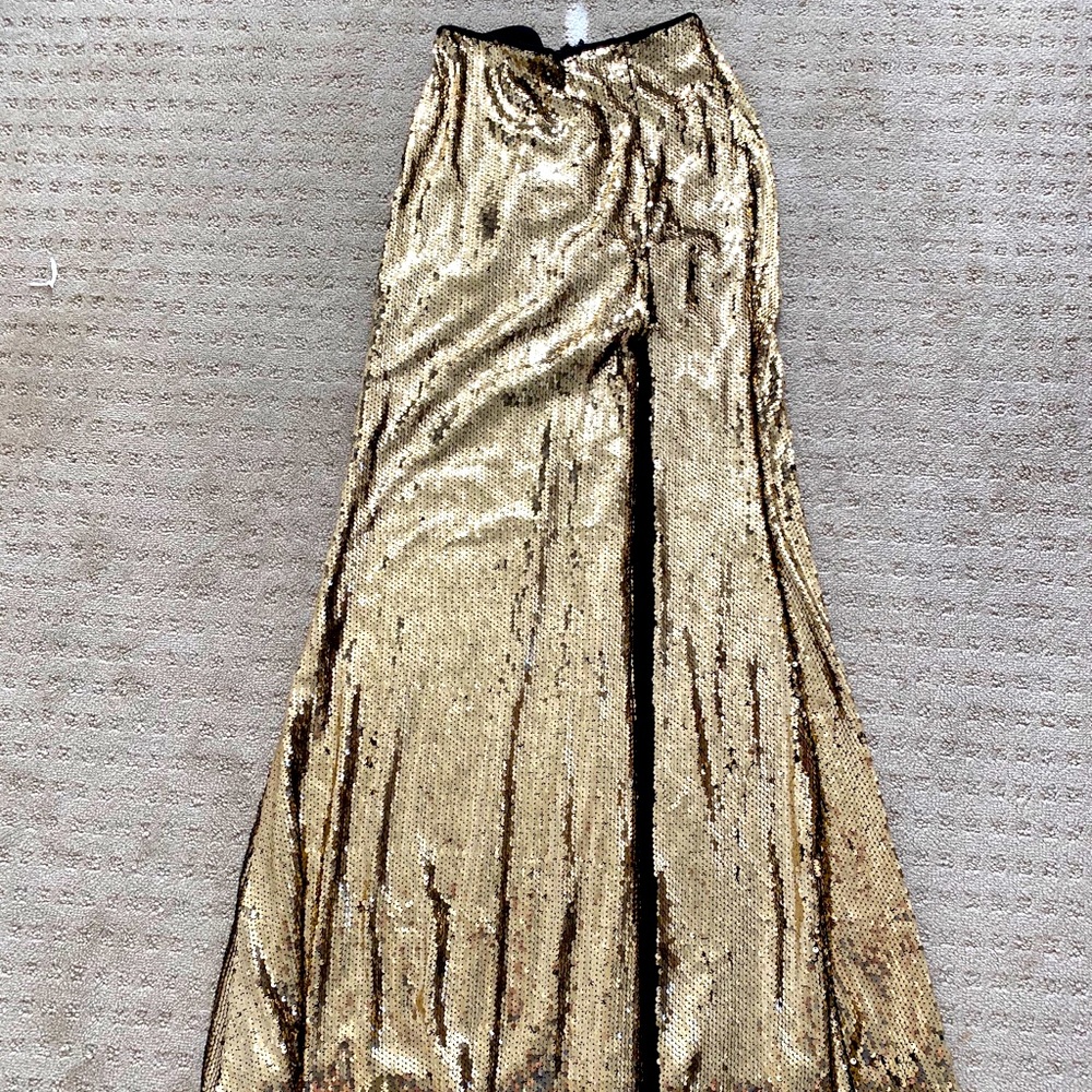 Vici Gold Sequin Maxi Skirt - Medium